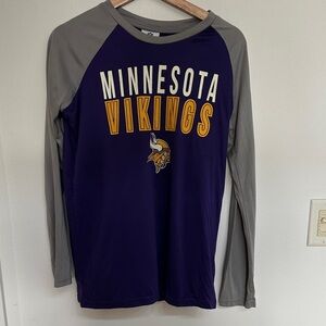 NFL Minnesota Vikings Purple and Gray Long Sleeve Tee